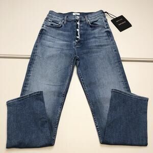 NWT MOTHER The Tomcat Oui Oui Straight Leg Blue Jeans Women's Sz 26 MSRP $258